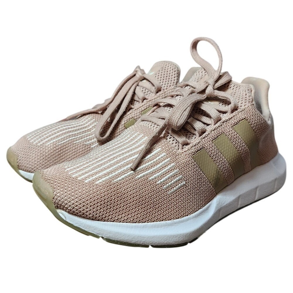 Adidas Swift Run Shoes Women 7 Rose Pink Athletic Knit Sneakers Low Top Preppy‎